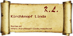 Kirchknopf Linda névjegykártya
